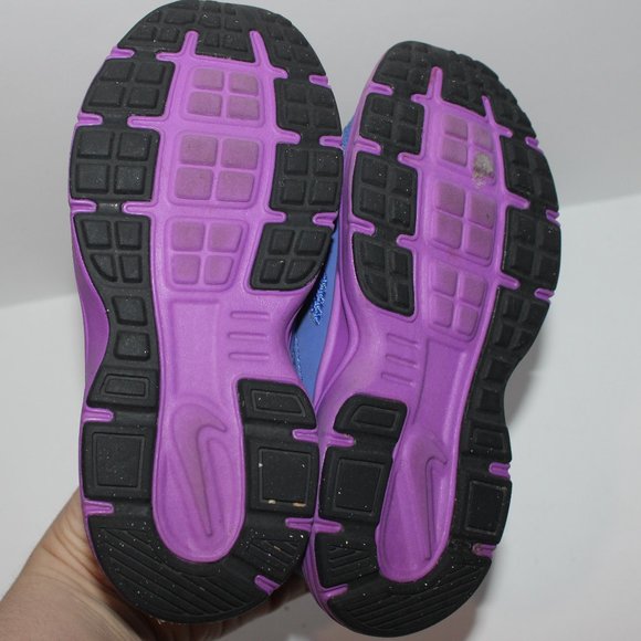 NIKE Girls Running Shoes Blue Purple  10.5C - Picture 4 of 11